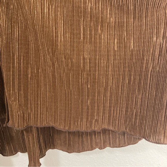 Show me your MuMu Blouse Oversized Everywhere Button Down  Chocolate Pleat Sz XL - Picture 6 of 16